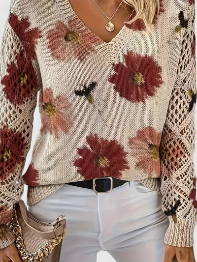 Renata | Elegant floral print sweater