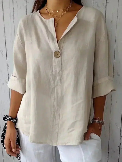 SABRINA - Relaxed V-Neck Blouse