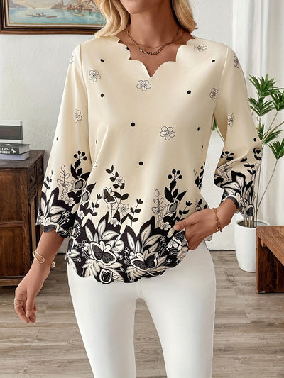 Énora | Chemise Brodée à Col V