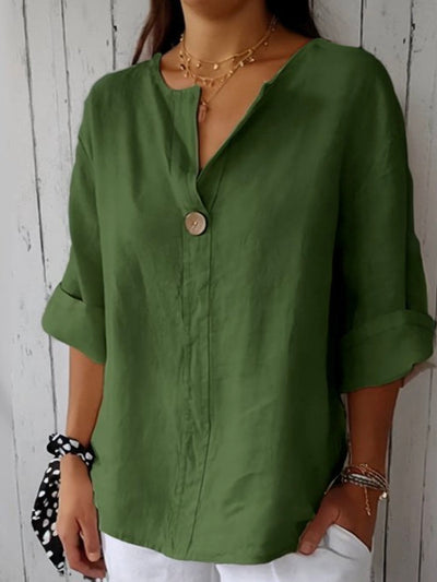 SABRINA - Relaxed V-Neck Blouse