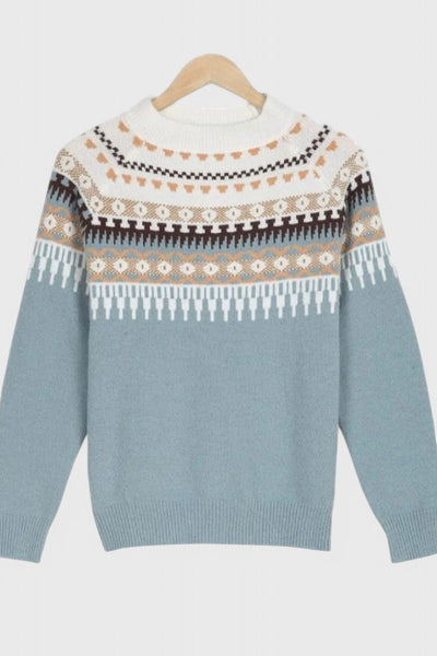 Gemma Textured Crew Neck Sweater