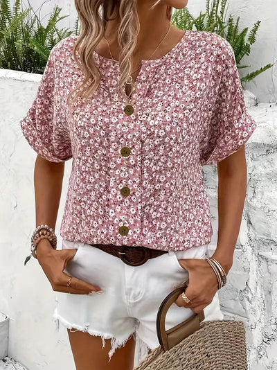Anori - Elegant Floral Blouse