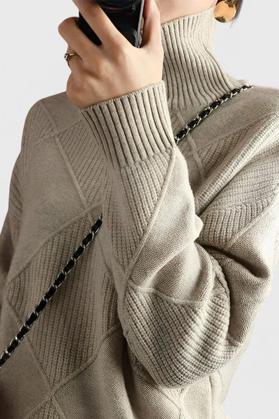 Jasmine Cashmere High-Neck Sweater