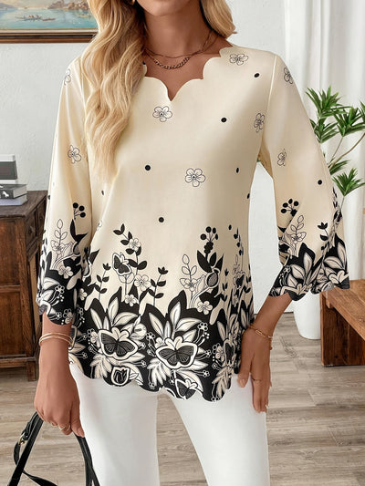 Énora | Chemise Brodée à Col V