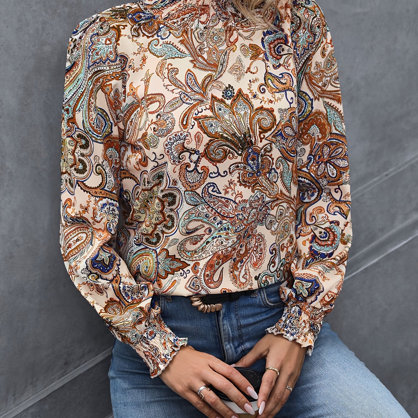 Zélie | Chemise Paisley à Motifs Floraux