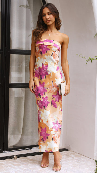 Thesa - Sleeveless Satin Dress