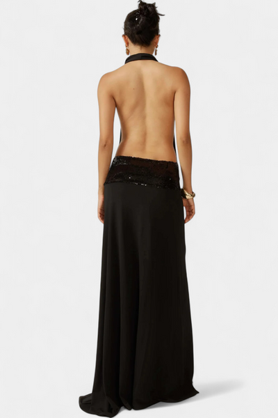 Georgia Halter Dress – Luxury Elegance