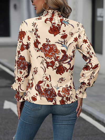 Isaline | Floral High-Neck Shirt