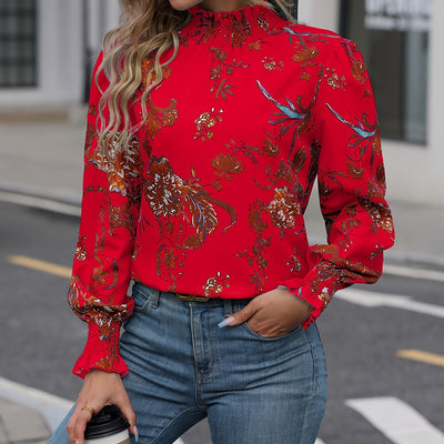 Isaline | Floral High-Neck Shirt