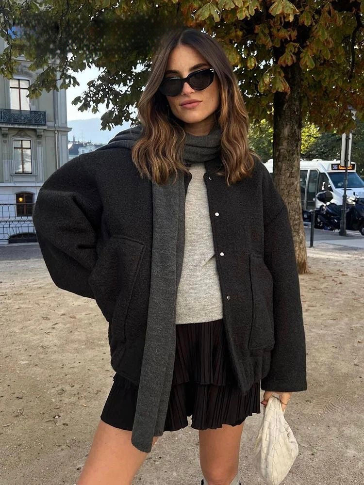 INES - Oversized Bomber Jacket