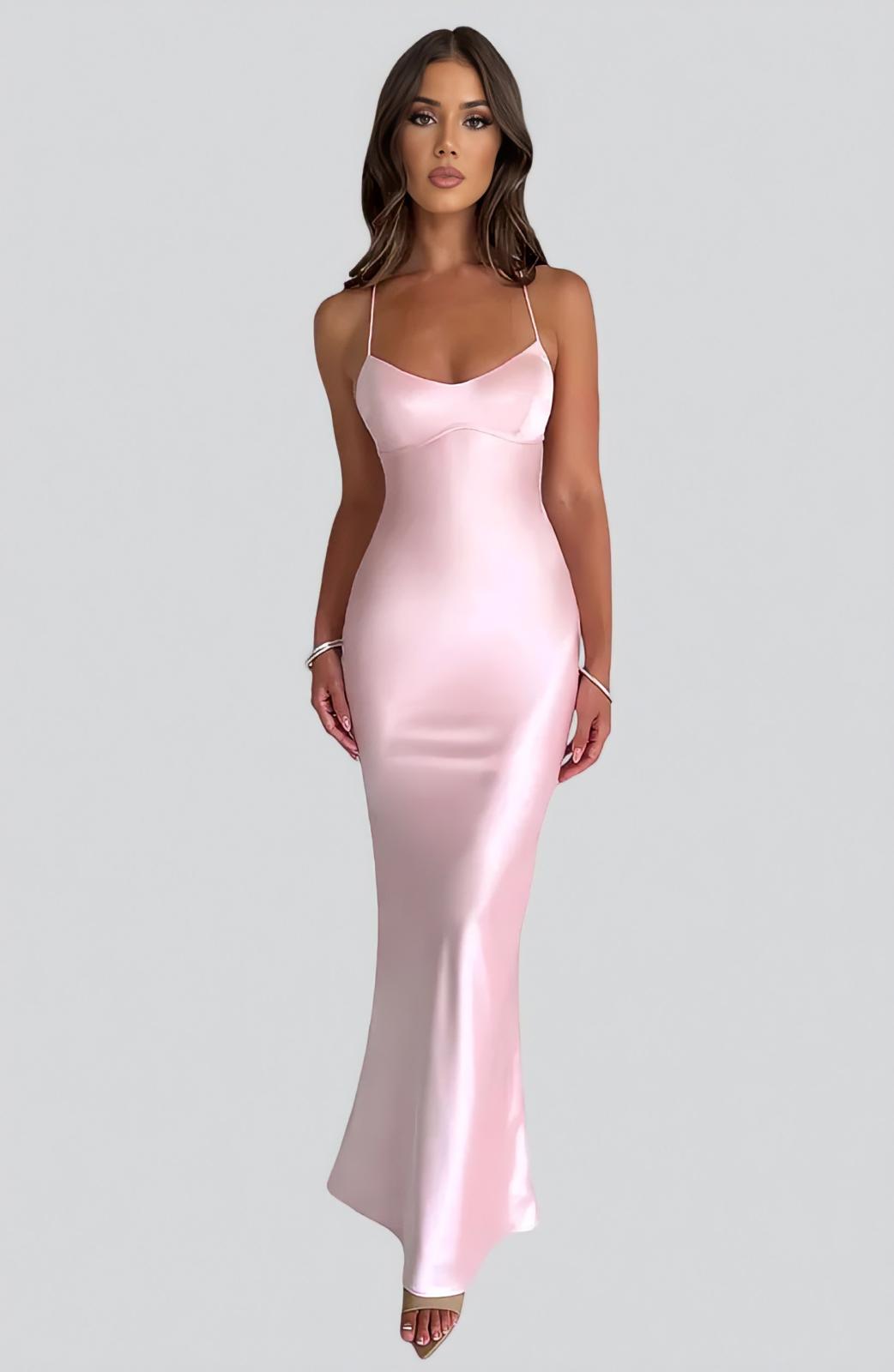 Isabel – Luxury Satin Maxi Dress