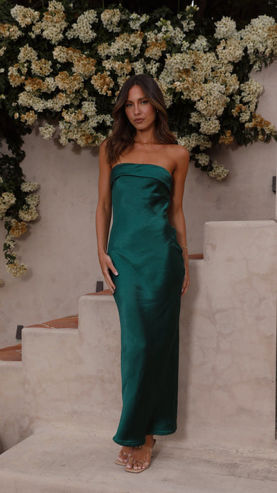 Thesa - Sleeveless Satin Dress