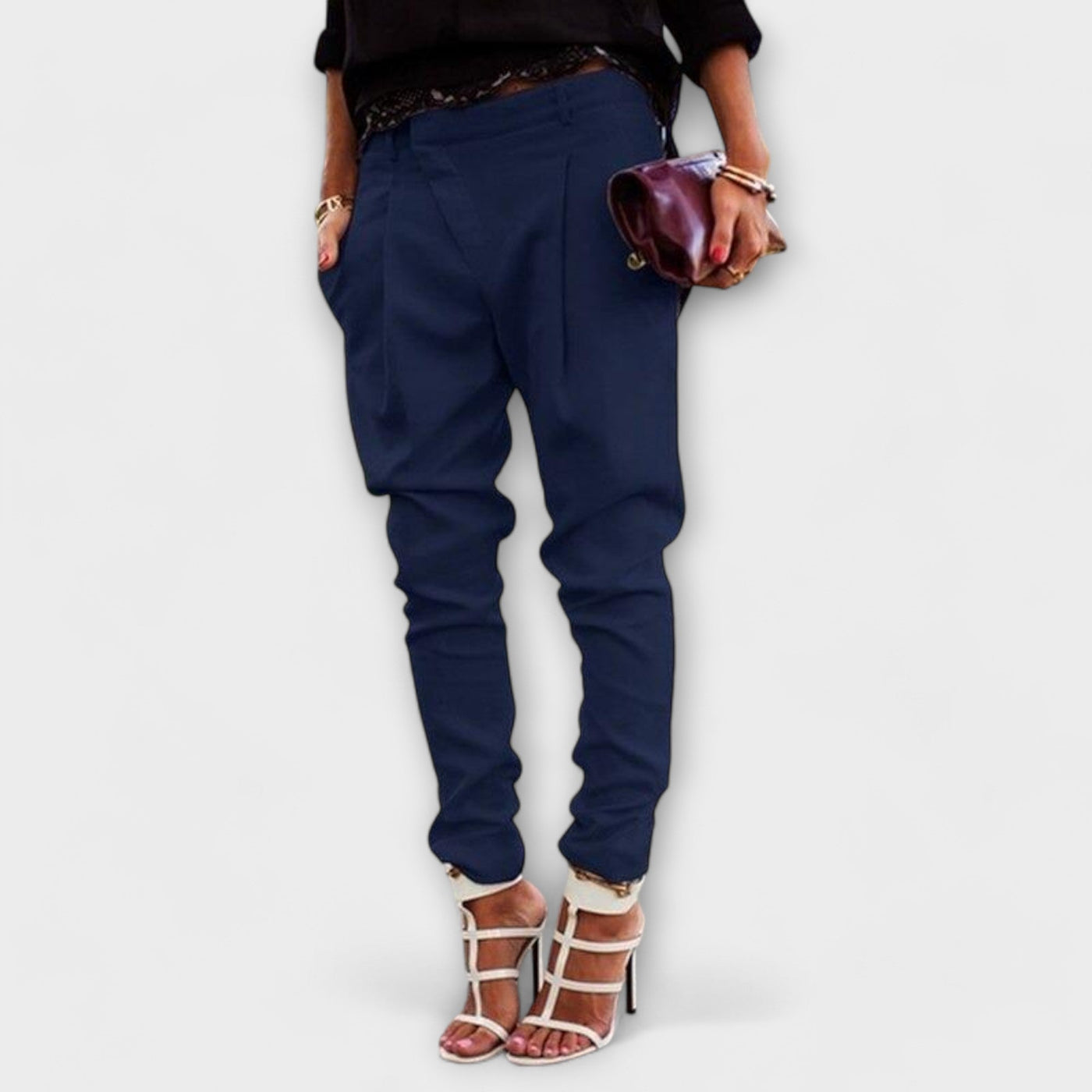Mira - Elegant cuffed trousers