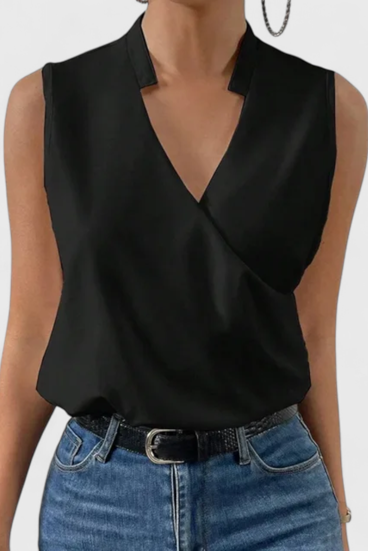 Yariela Soft Summer Top with V-Neck