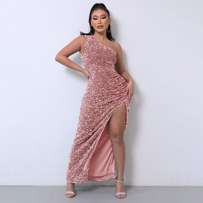 Lillian | Luxe One-Shoulder Evening Dress