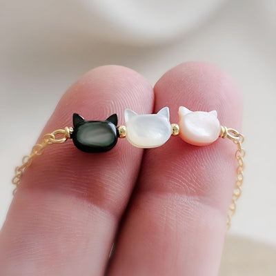 Miaura™ | Cat-Shaped Gemstone Necklace