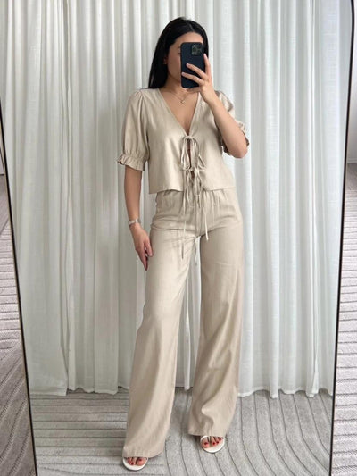 FEMMEHAUS Ava Linen Pants