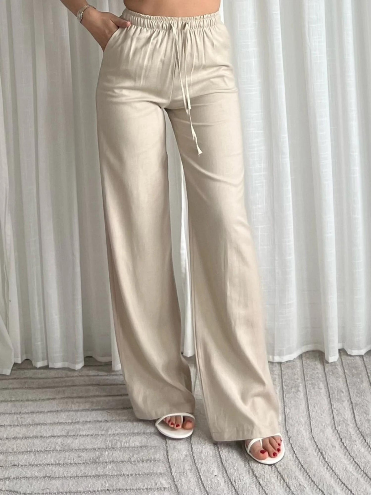 FEMMEHAUS Ava Linen Pants