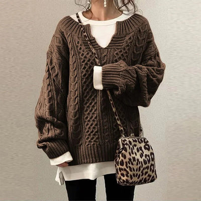 Luciana™ | Twisted-knit winter sweater