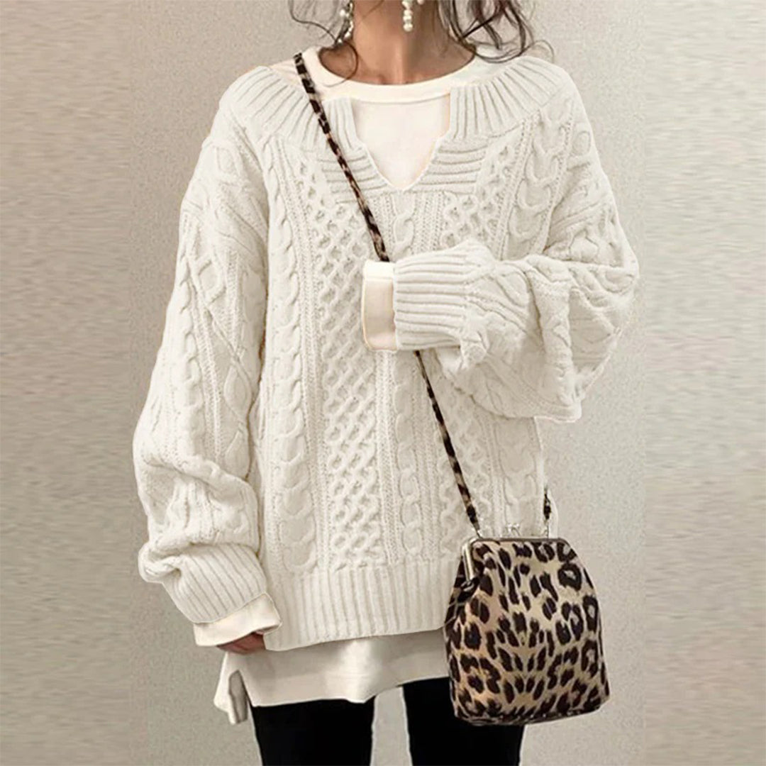 Luciana™ | Twisted-knit winter sweater
