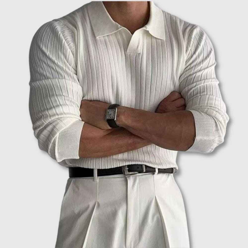 Logroño | Long-Sleeve V-Neck Polo