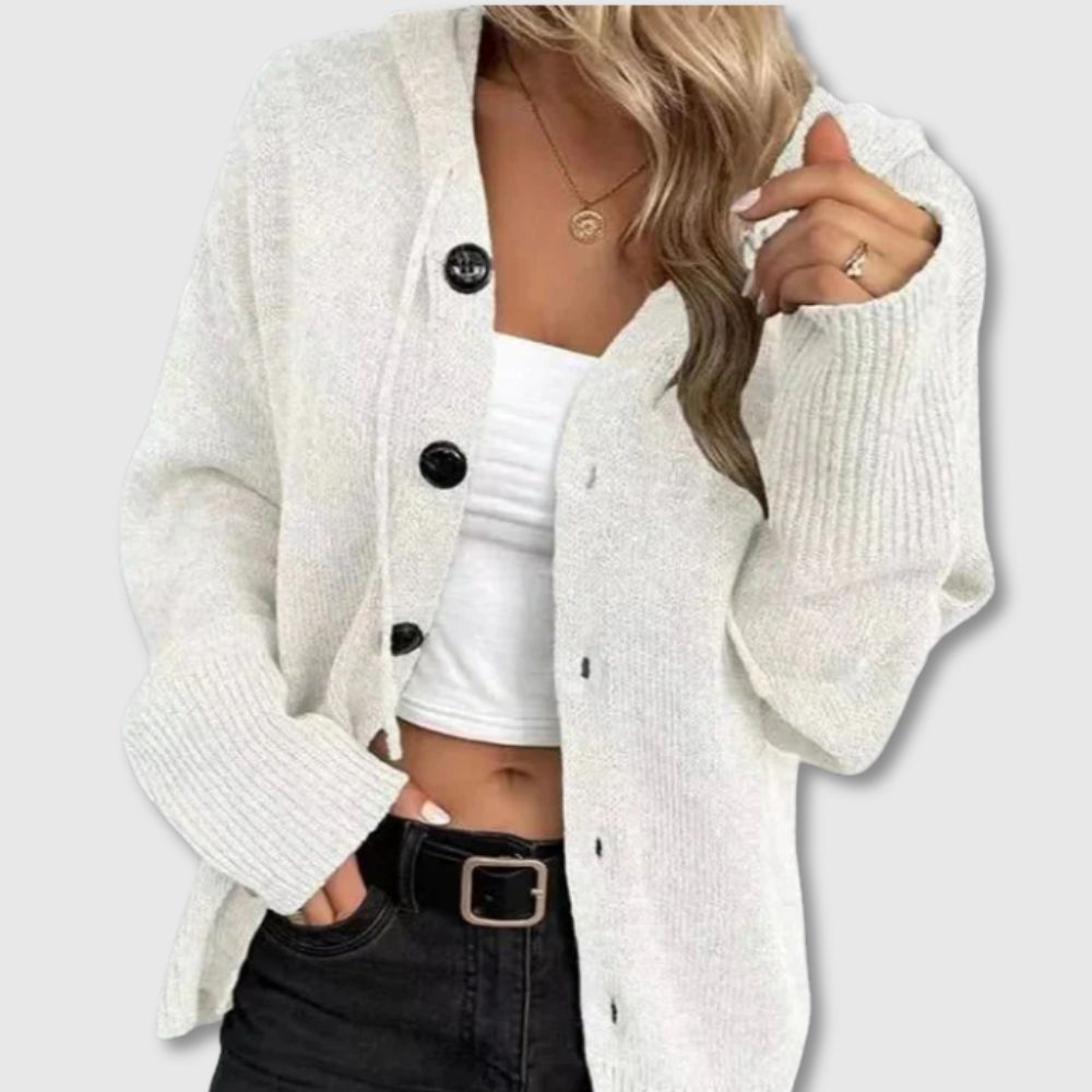 Minerva | Soft knitted cardigan with hood”