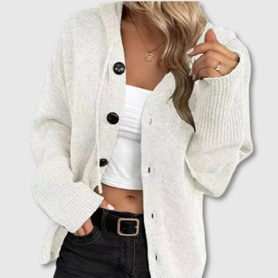 Minerva | Soft knitted cardigan with hood”