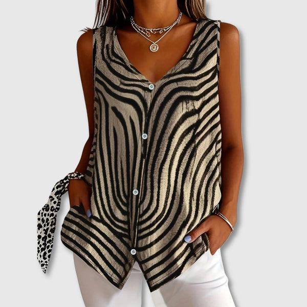 Alethea - Elegant Casual Sleeveless Blouse