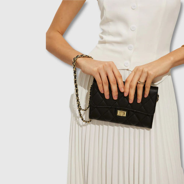 Vintage Quilted Clutch Bag