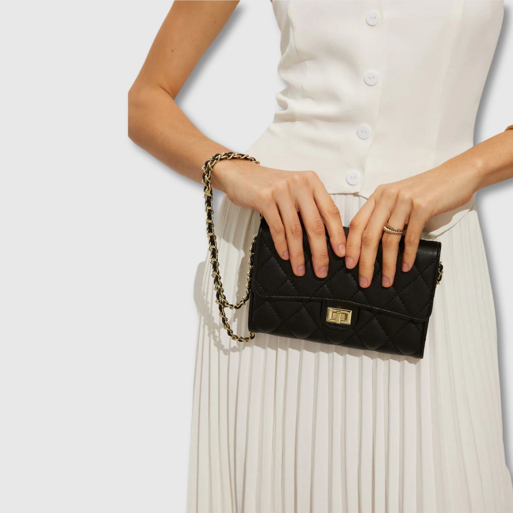 Vintage Quilted Clutch Bag