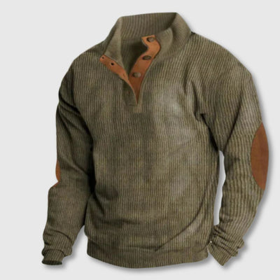 Casual sweatshirt with high collar and long sleeves