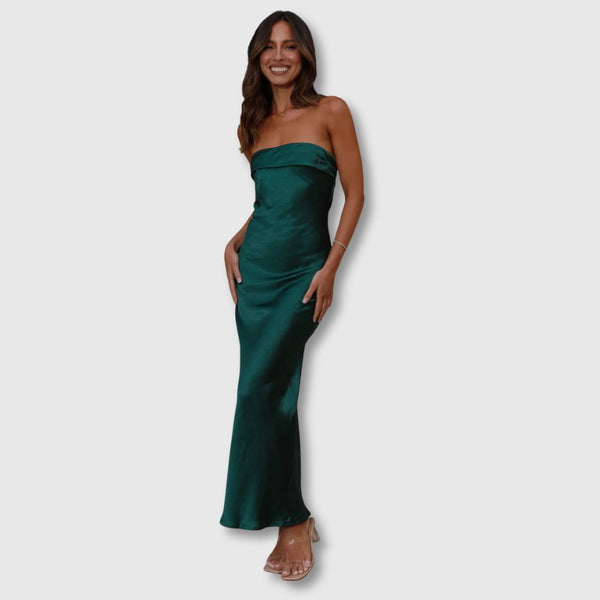 Thesa - Sleeveless Satin Dress