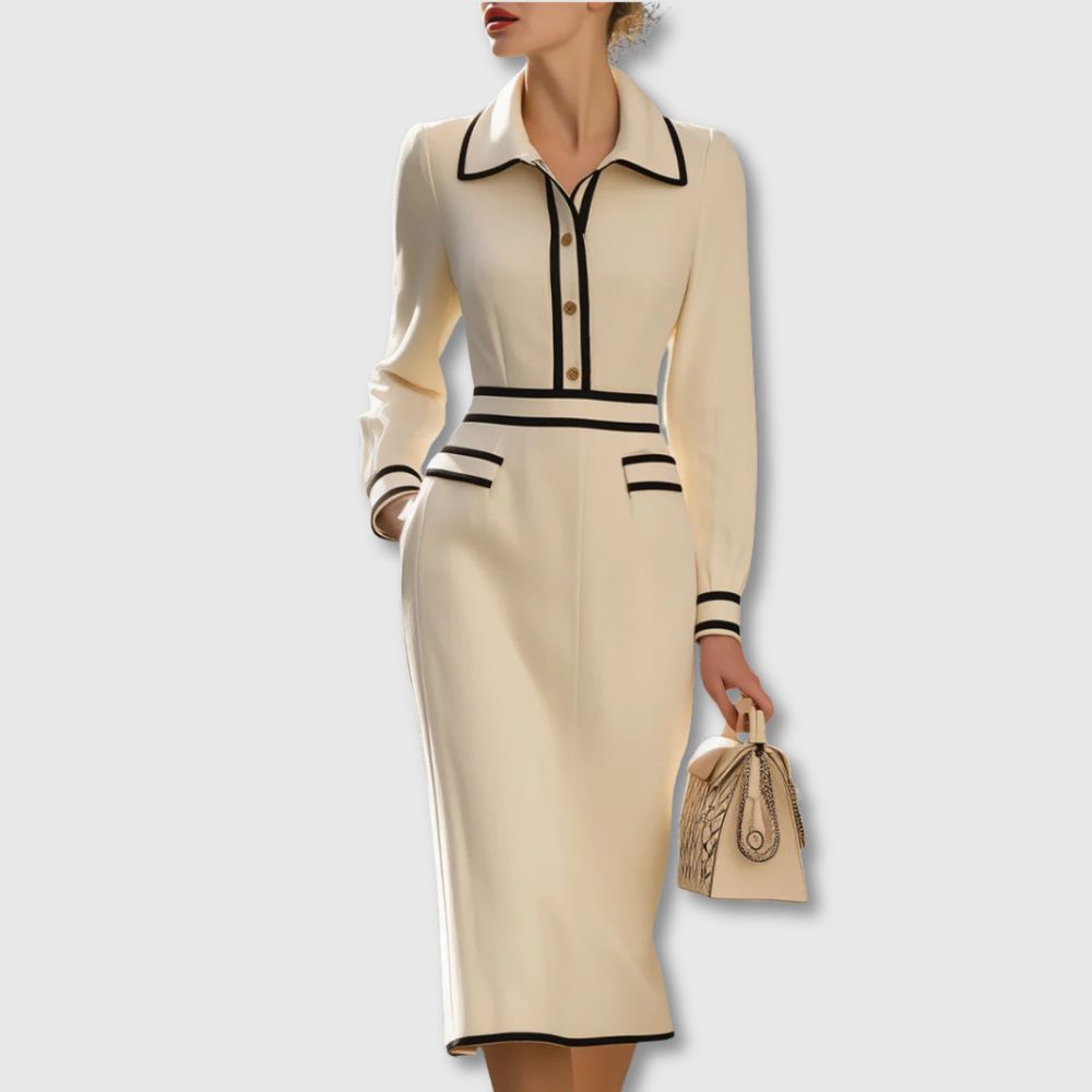 Aderyn | Tailored Midi Dress With Button Details (replaces Ysolde)