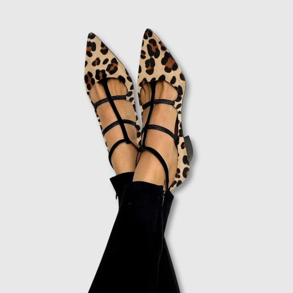 SERENA | Animal Print Ballerinas with Straps