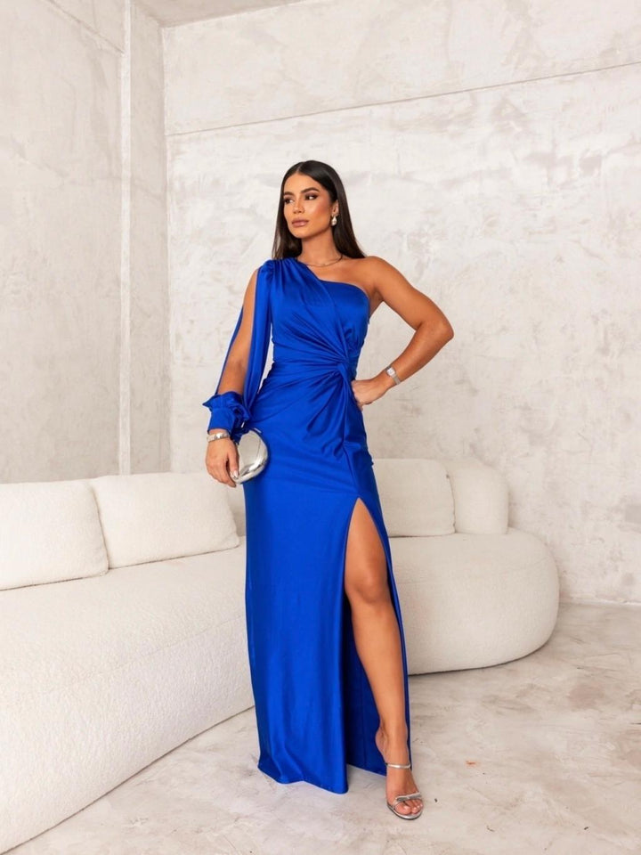 Evora - Long Satin Dress