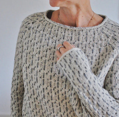 Vittoria – Elegant gray sweater with boat neckline