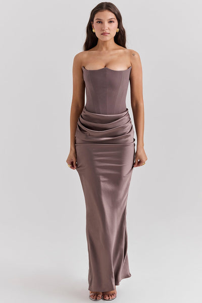 Niza - Long Satin Dress