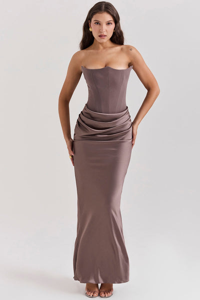 Niza - Long Satin Dress