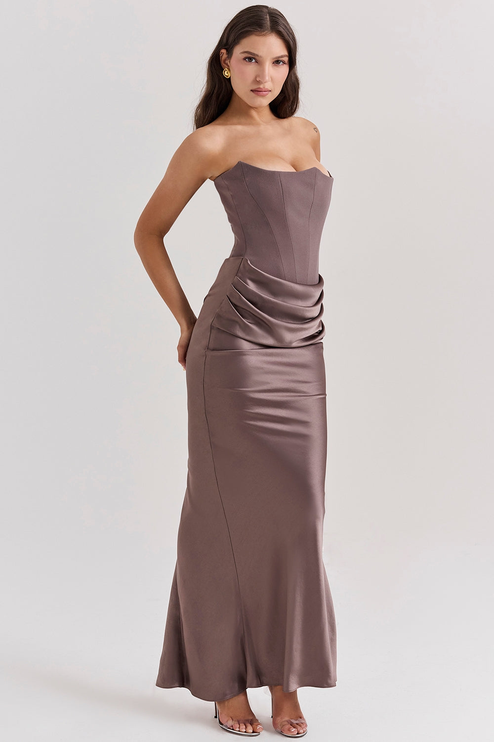Niza - Long Satin Dress