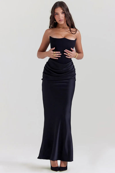Niza - Long Satin Dress