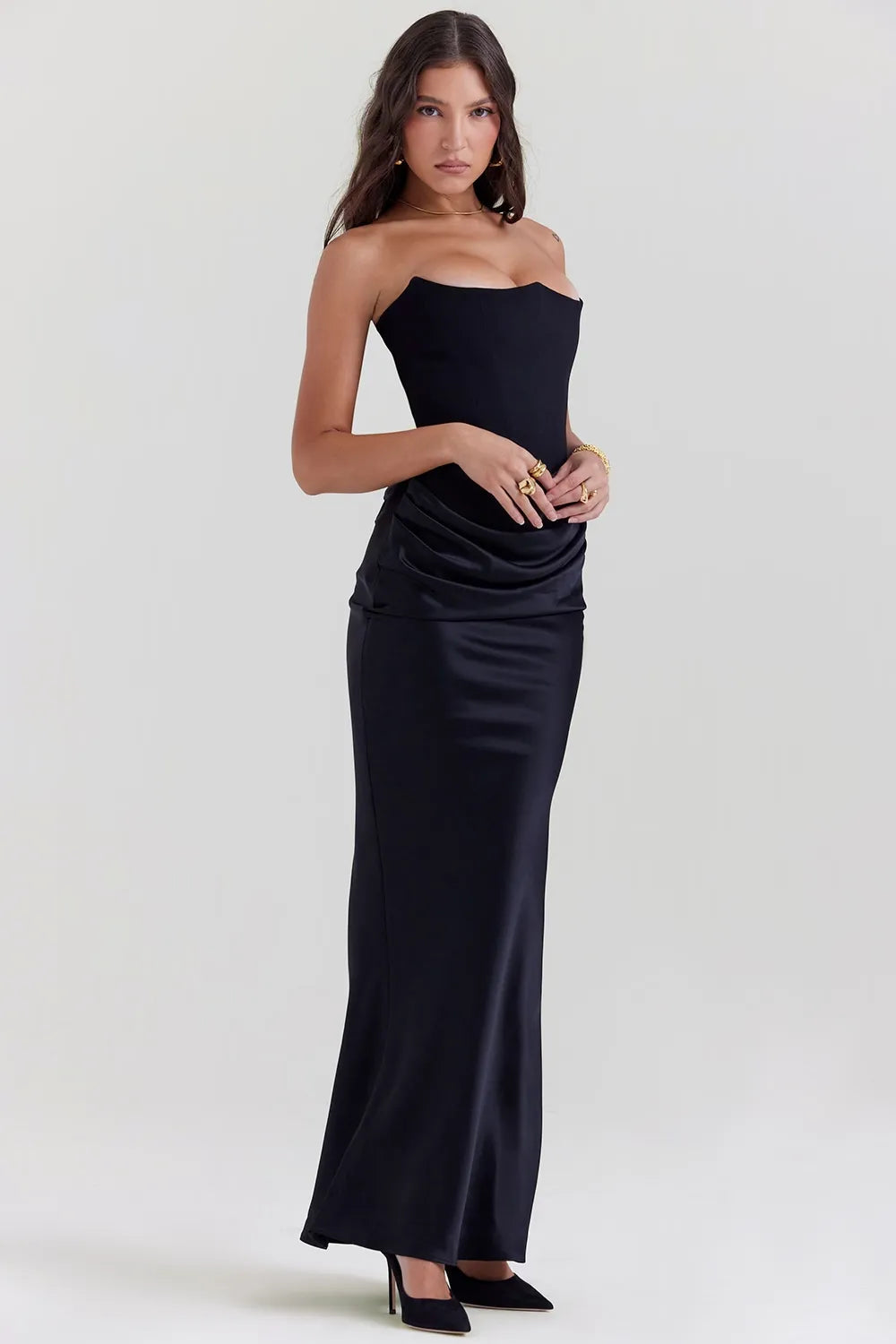 Niza - Long Satin Dress