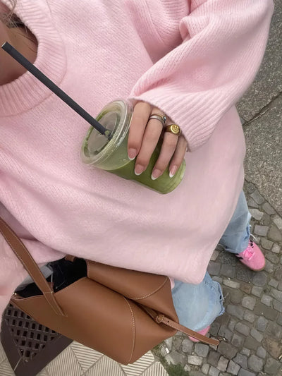 FEMMEHAUS Cozy Comfortable Pink Sweater