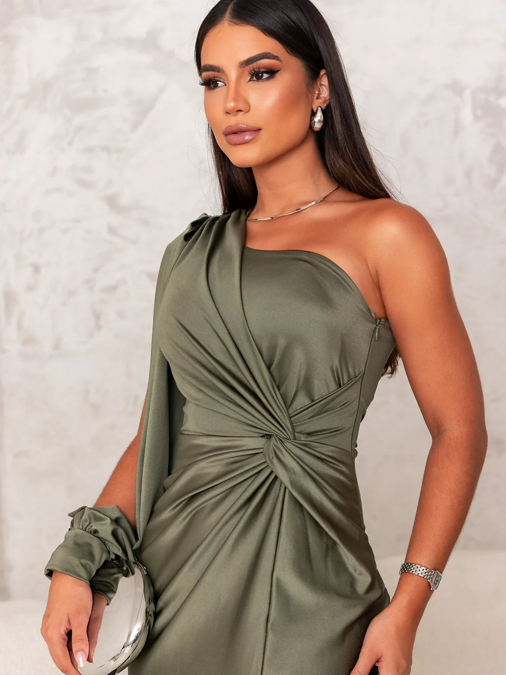 Evora - Long Satin Dress