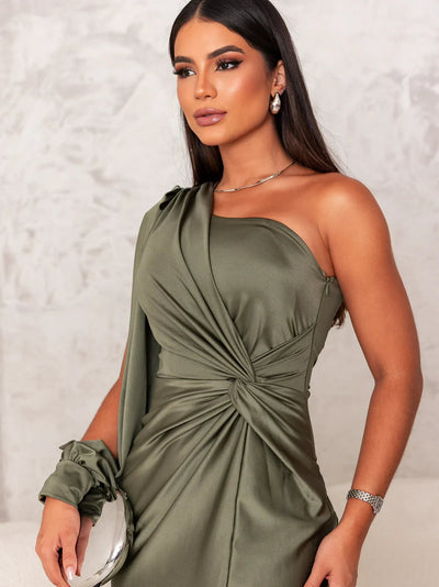 Evora - Long Satin Dress