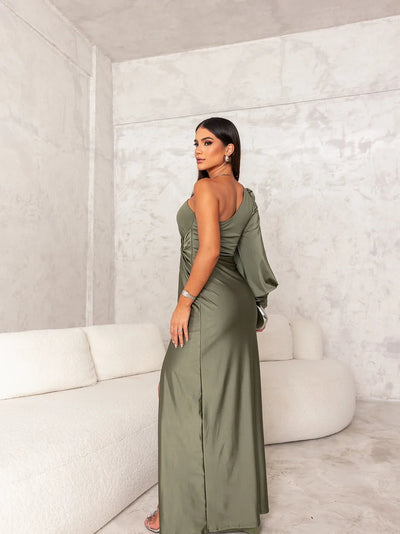 Evora - Long Satin Dress