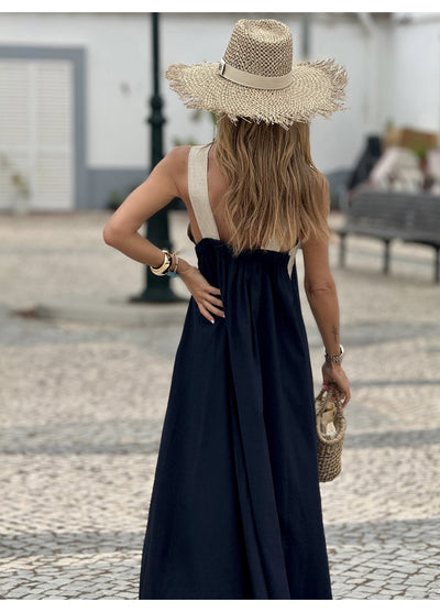 LIDIA - Long Halter Neck Dress