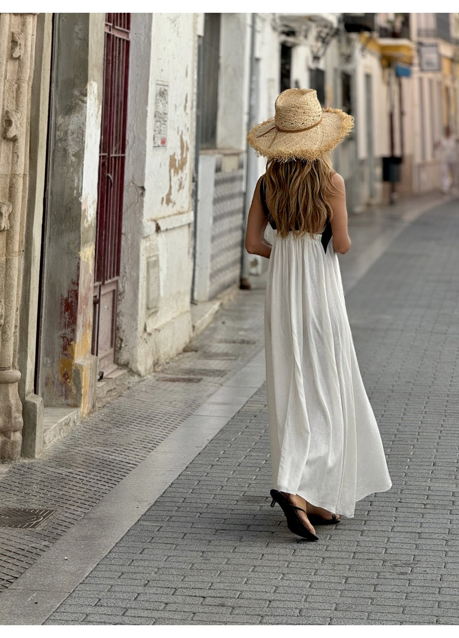 LIDIA - Long Halter Neck Dress