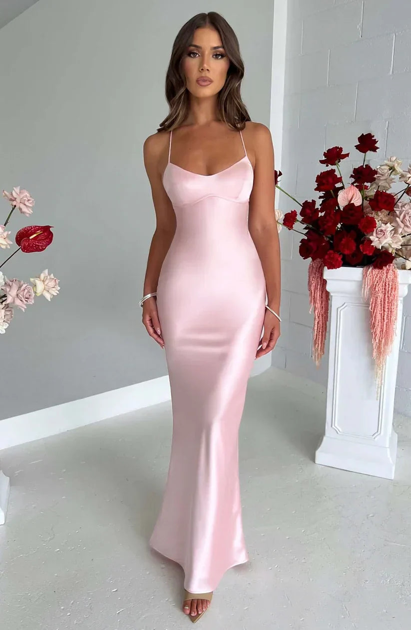 Isabel – Luxury Satin Maxi Dress